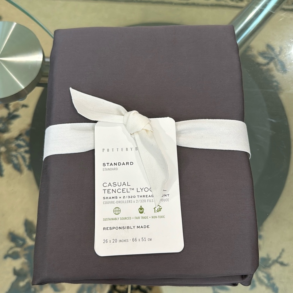 Brand new Pottery Barn Standard Shams 26x20 inches